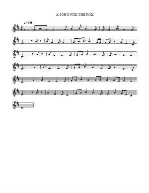 A Song For The Fox Fureys Sheet Music