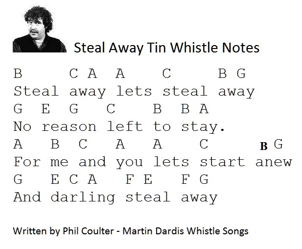 steal away tin whistle music