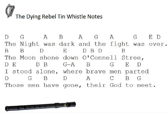 The Dying Rebel Tin Whistle Music