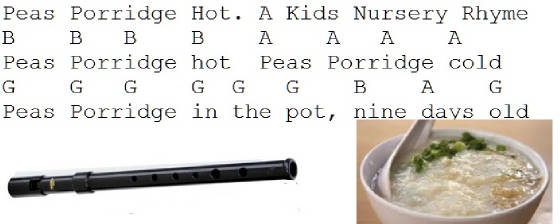 Peas Porridge Hot Tin Whistle Music