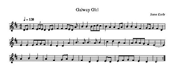 Galway Girl Sheet Music