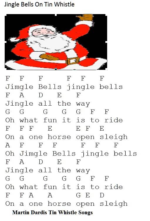 Jingle Bells Christmas Tin Whistle Music