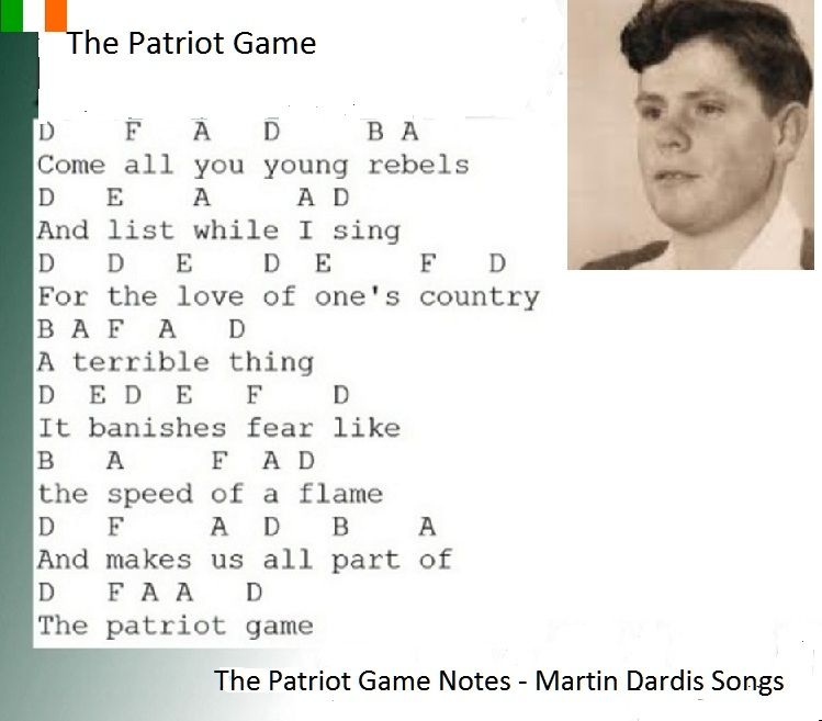 Patriot Game Music Notes