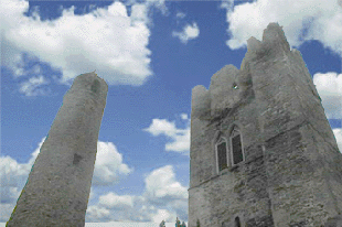 Round And Square Towers Swords