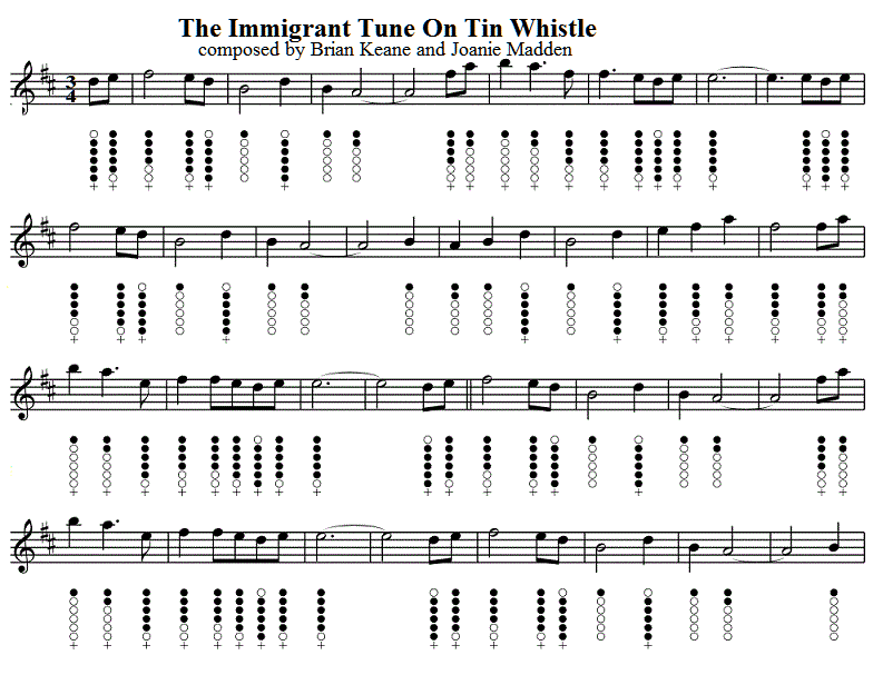 The Immigrant Tin Whistle Tune Part One